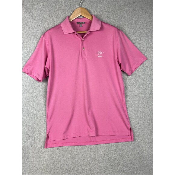 Peter Millar Summer Comfort Polo Shirt Adios Embroidered Men M Short Sleeve Golf - Picture 1 of 9